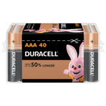 Duracell Alkaline AAA size Batteries in a 40-piece pack