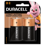 Duracell D sized Alkaline Batteries in a 2-piece pack