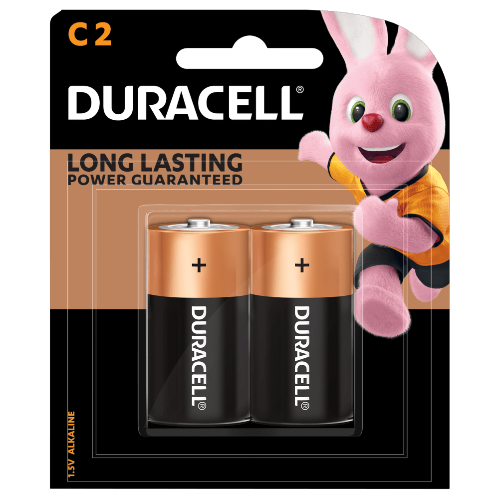 Duracell Alkaline C sized Battery in a 2-piece pack
