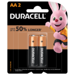 Duracell Alkaline AA size Batteries in a 2-piece pack