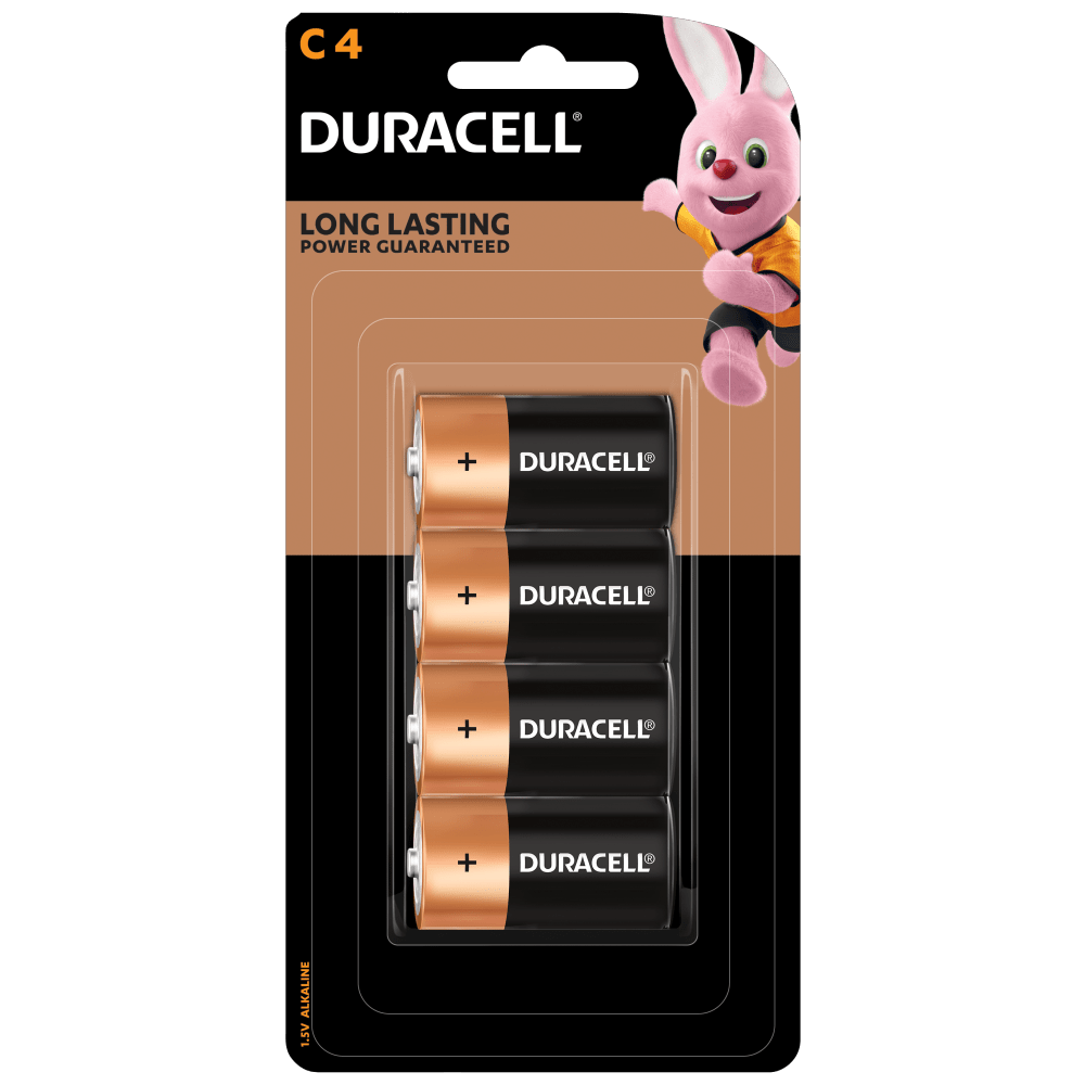 Duracell Alkaline C sized Batteries in a 4-piece pack