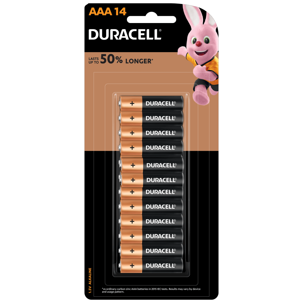 Duracell Alkaline AAA size Batteries in a 14-piece pack