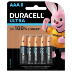 Duracell Ultra AAA size Batteries in a 8-piece pack
