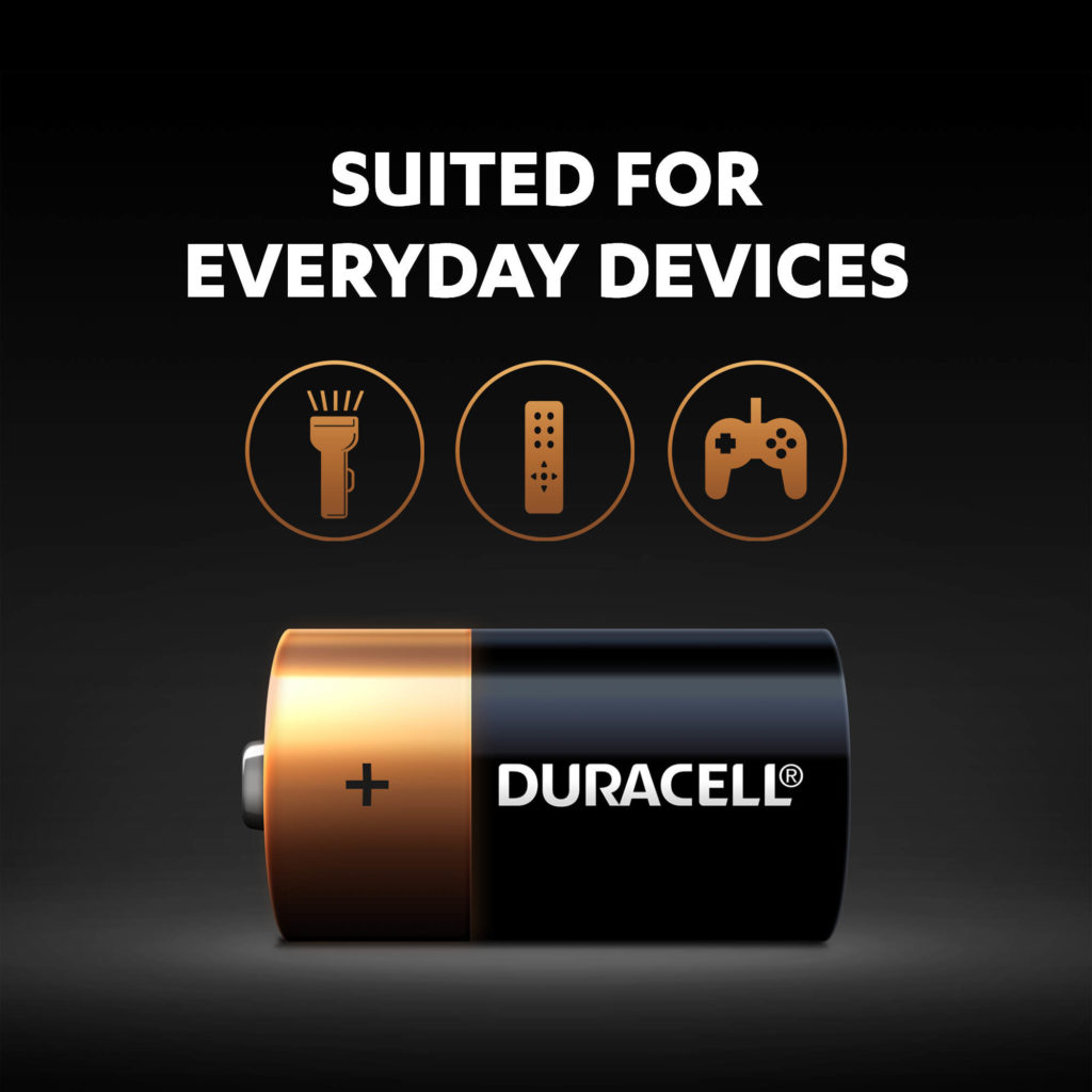 Duracell C size Alkaline Batteries are ideal for reliably powering everyday devices