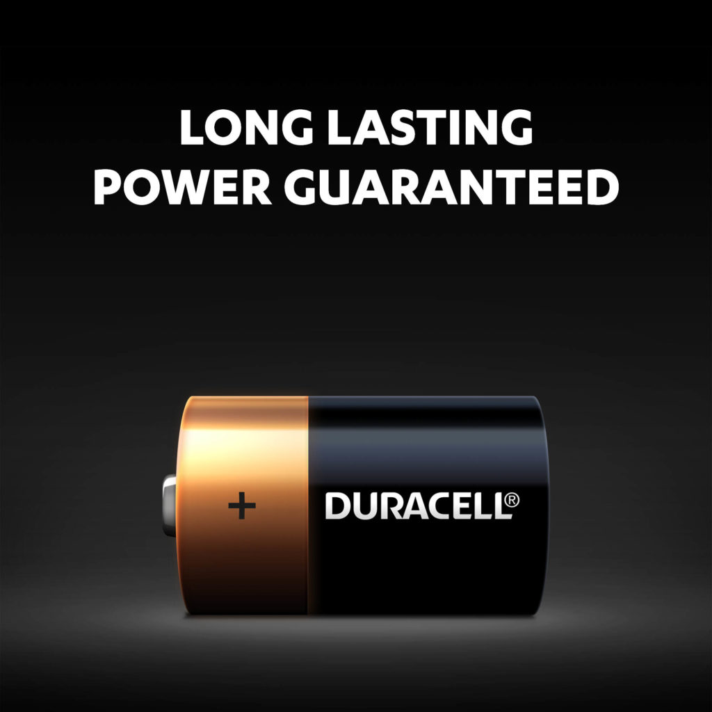 Duracell Alkaline D Batteries come with long-lasting power guaranteed