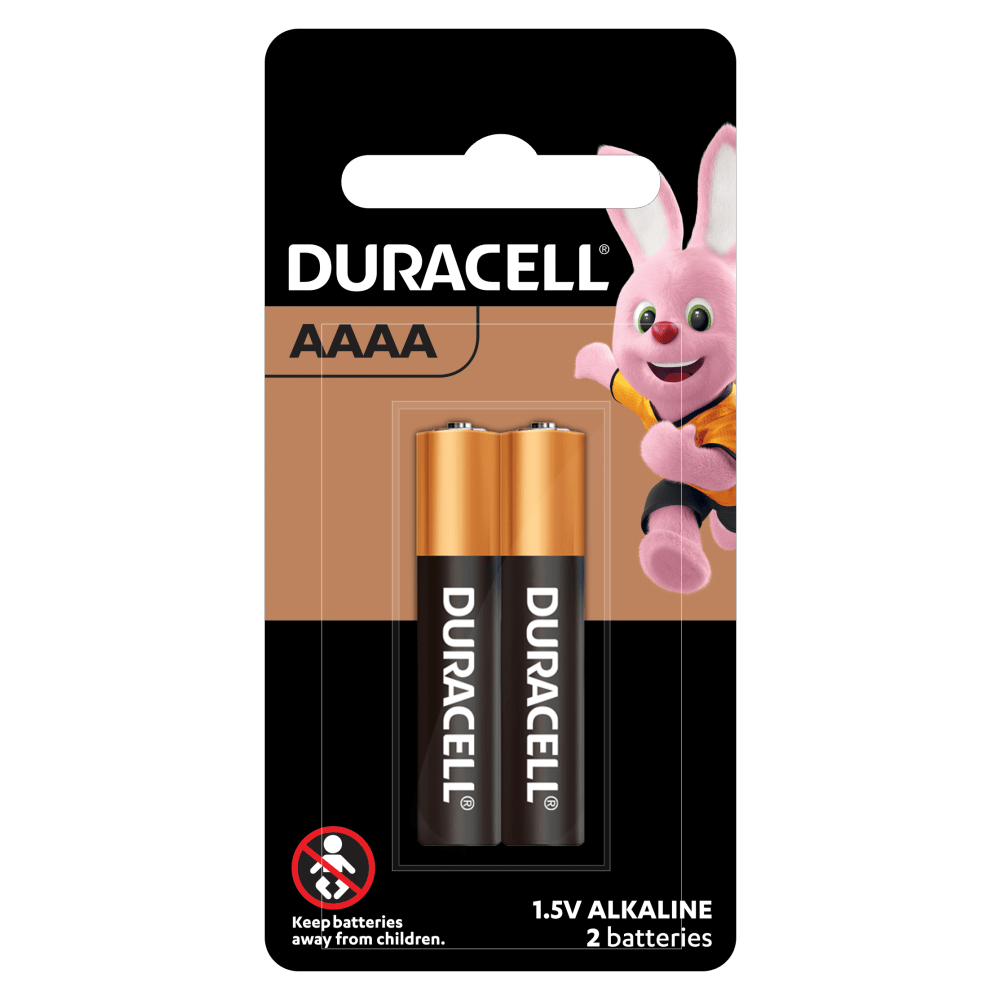 Duracell Specialty AAAA sized Alkaline Batteries in a 2-piece pack